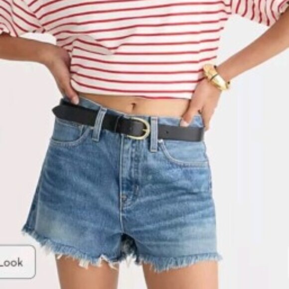 NWT J Crew Relaxed Cutoff Jean Shorts Baxter Wash Light Blue 31 - Picture 1 of 5